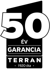 50 év írásos garancia